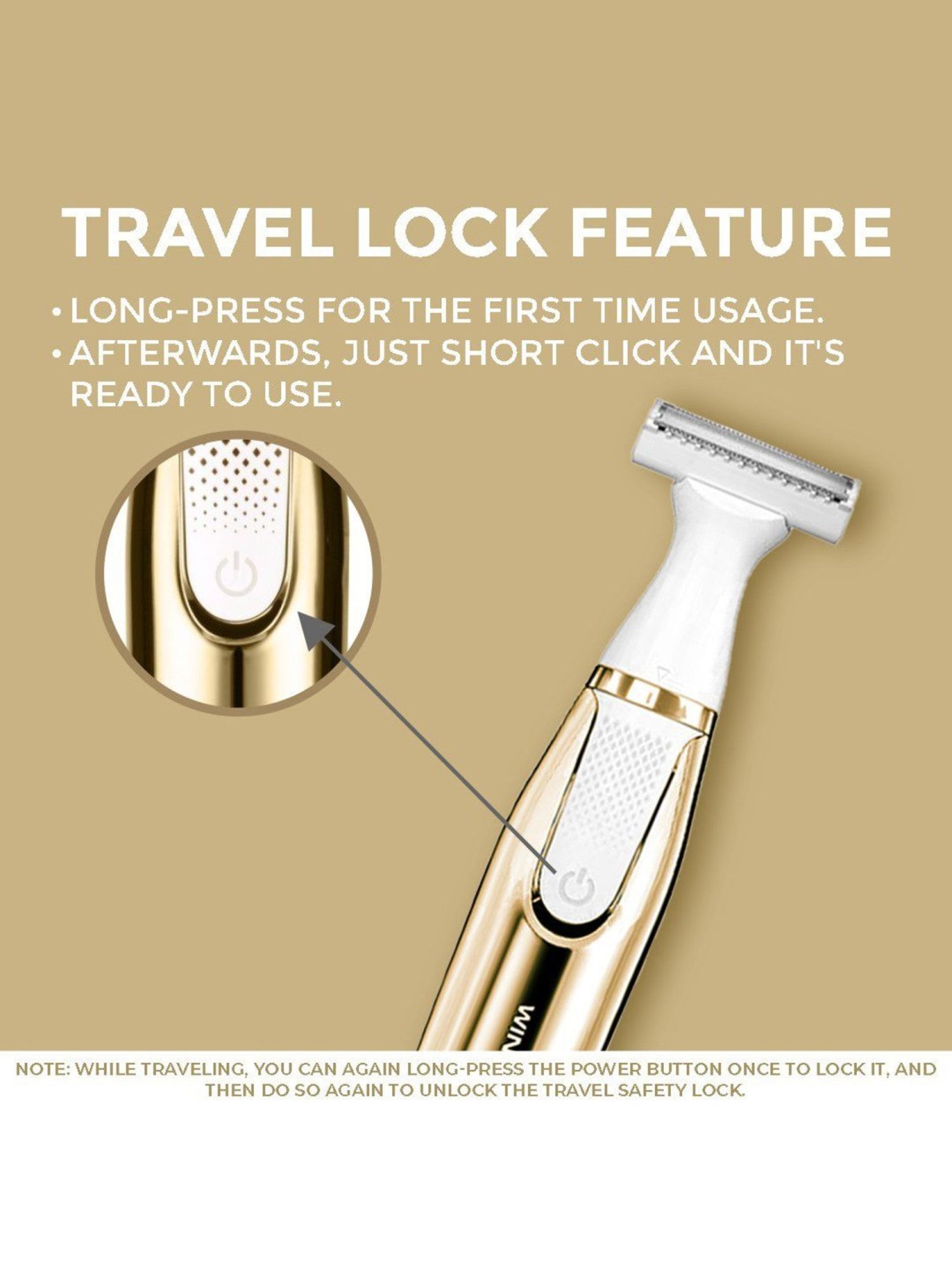 WINSTON Rechargeable 3 in 1 Bikini, Body & Eyebrow Trimmer