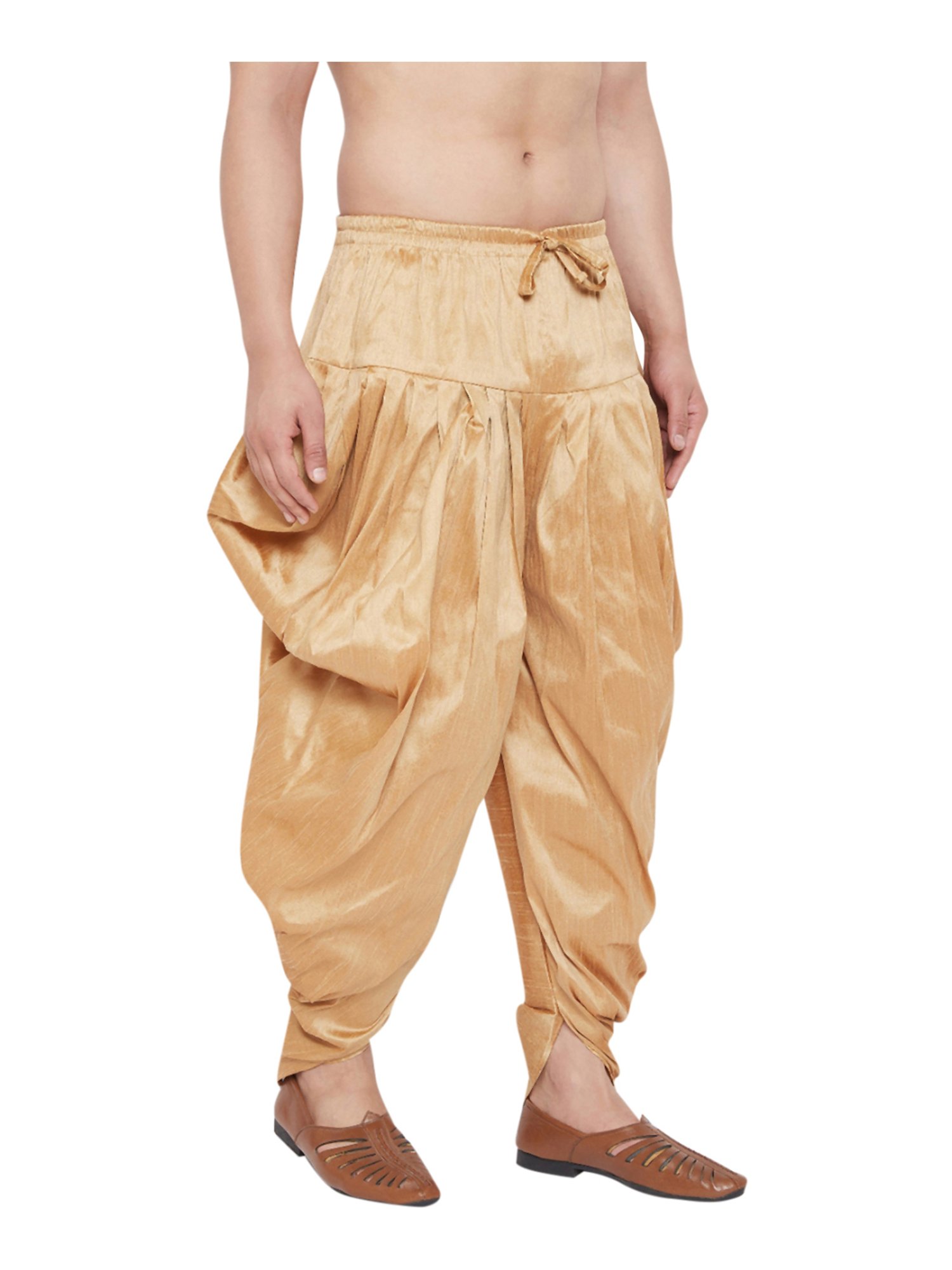 Ramraj ALAMEEN White Cotton Solid Dhotis