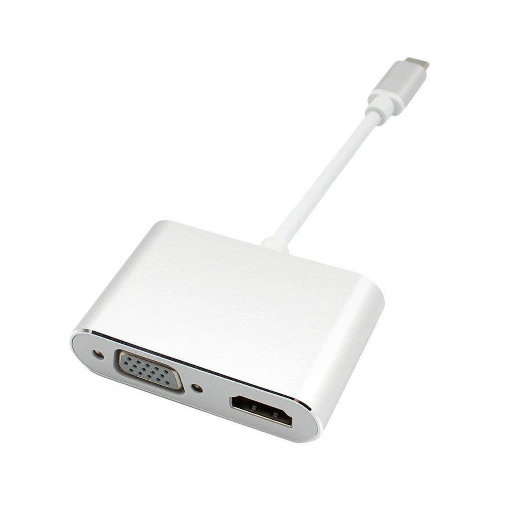 USB-C 3.1 Type C to HDMI VGA Adapter For HDTV For Macbook USB-C Converter