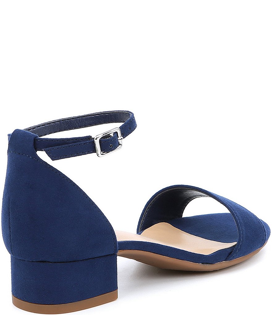 GB Girls' Block-Girl Microfiber Ankle-Strap Block-Heel Dress Sandals (Youth)