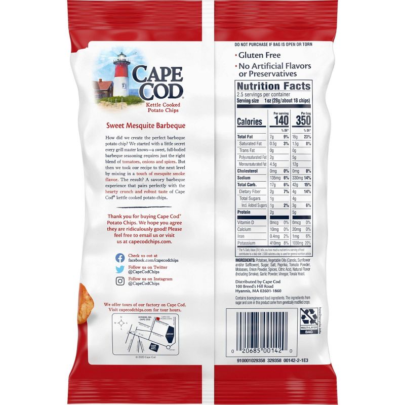 Cape Cod Potato Chip Sweet Mesquite BBQ 2.5oz