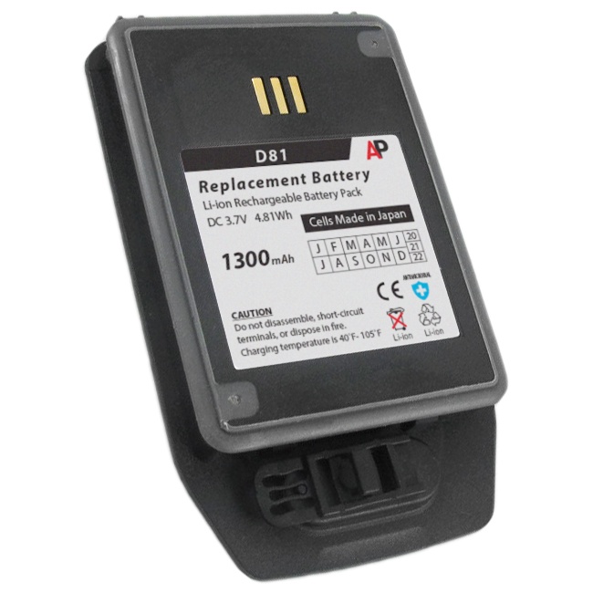 Replacement Battery for Ascom d81 Phone. 1300mAh Japanese cell