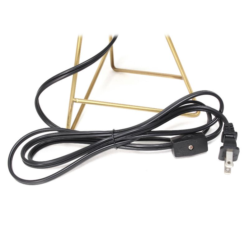 Down To The Wire Table Lamp with Fabric Shade Gold - Simple Designs