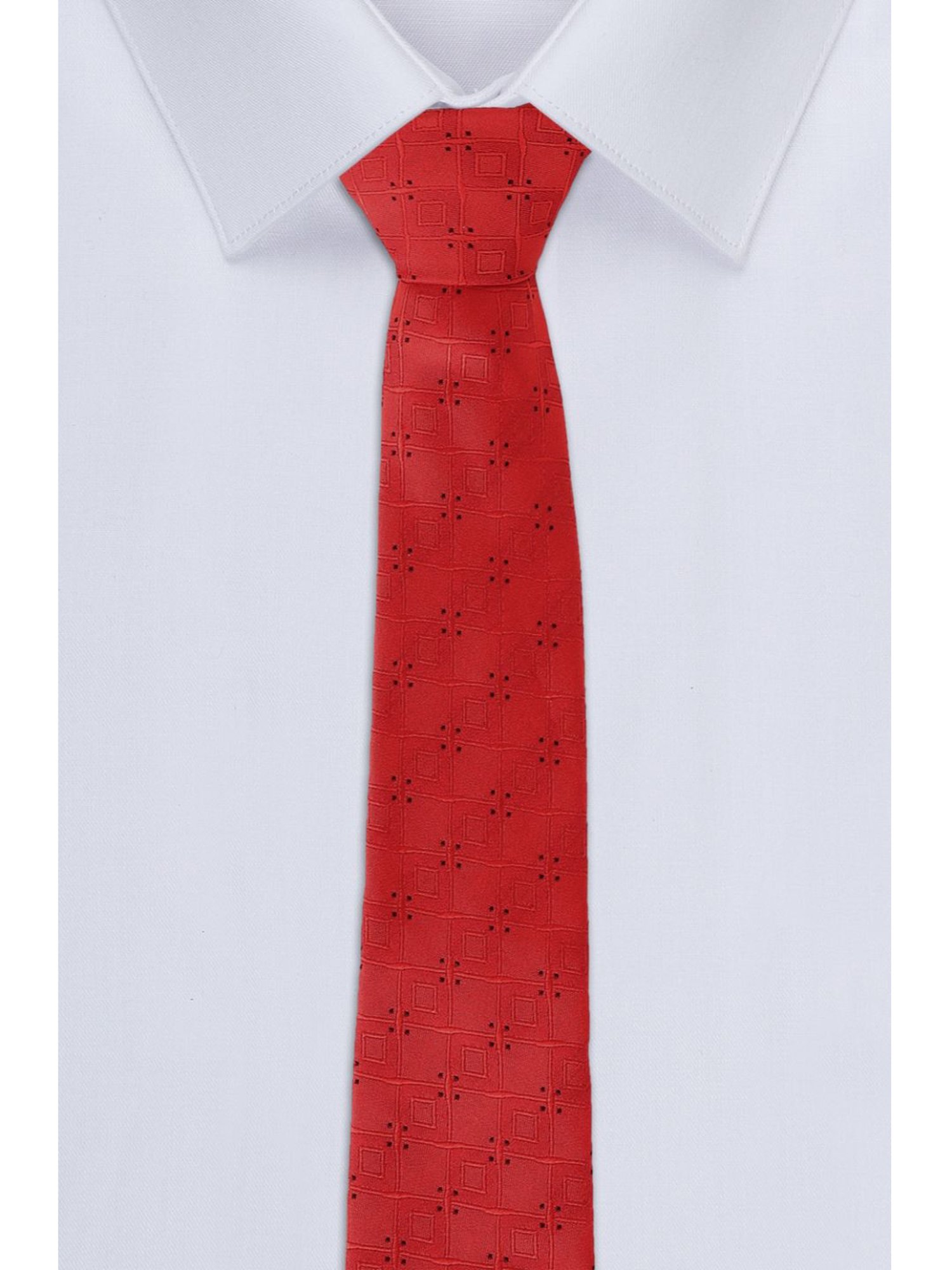 Peter England Red Textured Tie