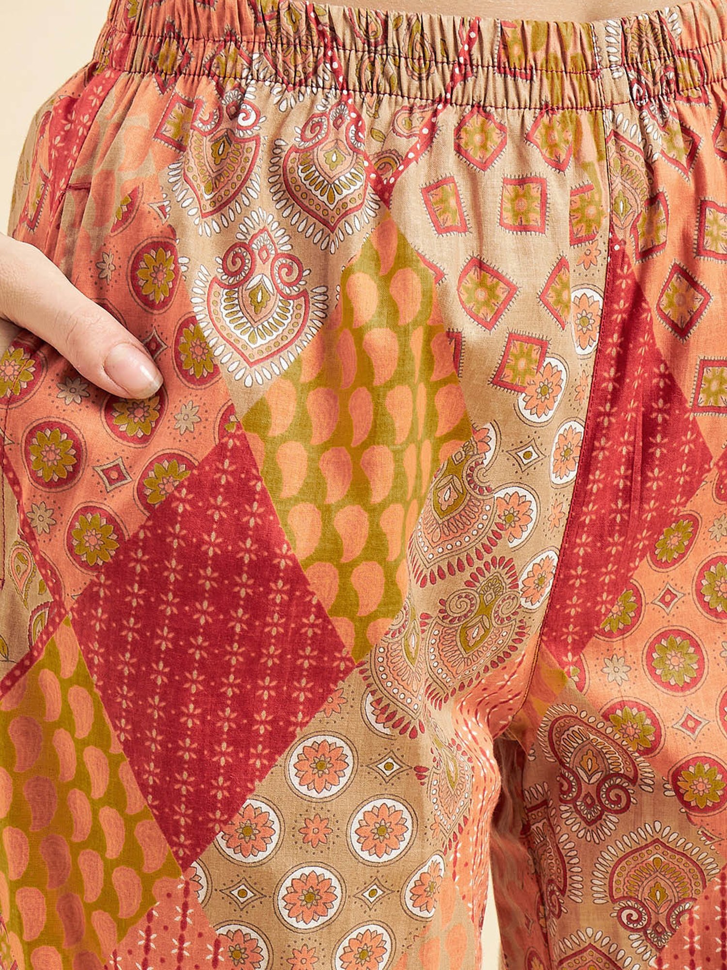 Sweet Dreams Multicoloured Cotton Printed Kaftan & Pyjama Set