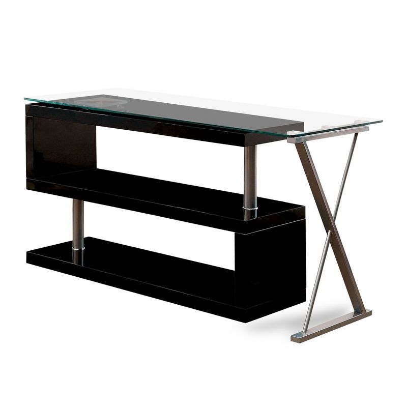 Nagini Swivel Computer Desk Glossy Black - HOMES: Inside + Out