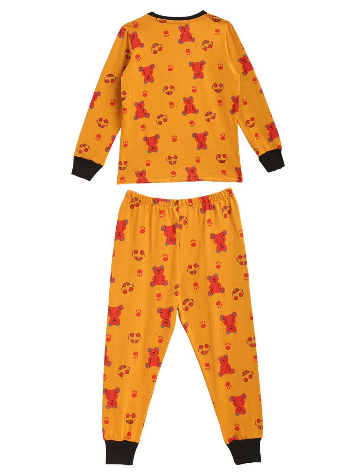 Kids Craft Mustard Printed T-Shirt with Joggers