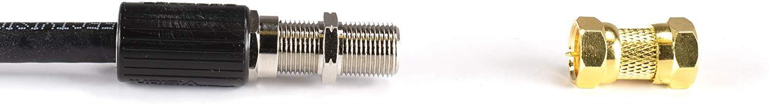 THE CIMPLE CO - Gold Cable Extension Coupler for Coaxial Cables | 4 Pack | F81 (Male to Male) 3GHz Satellite, Cable TV, and Cable Internet Rated