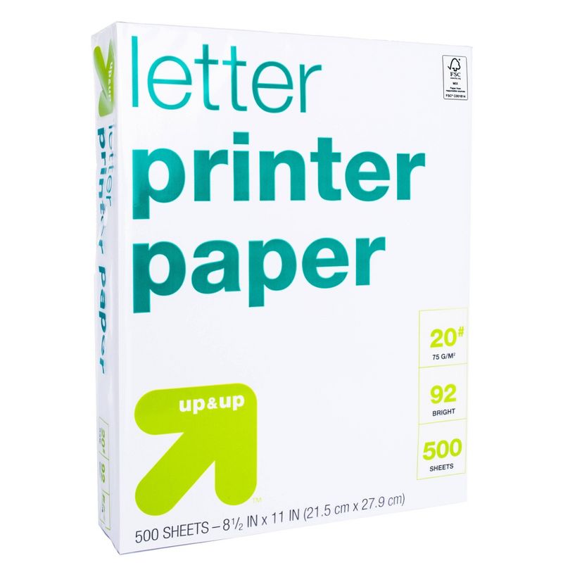 500ct Letter Printer Paper White - up & up™