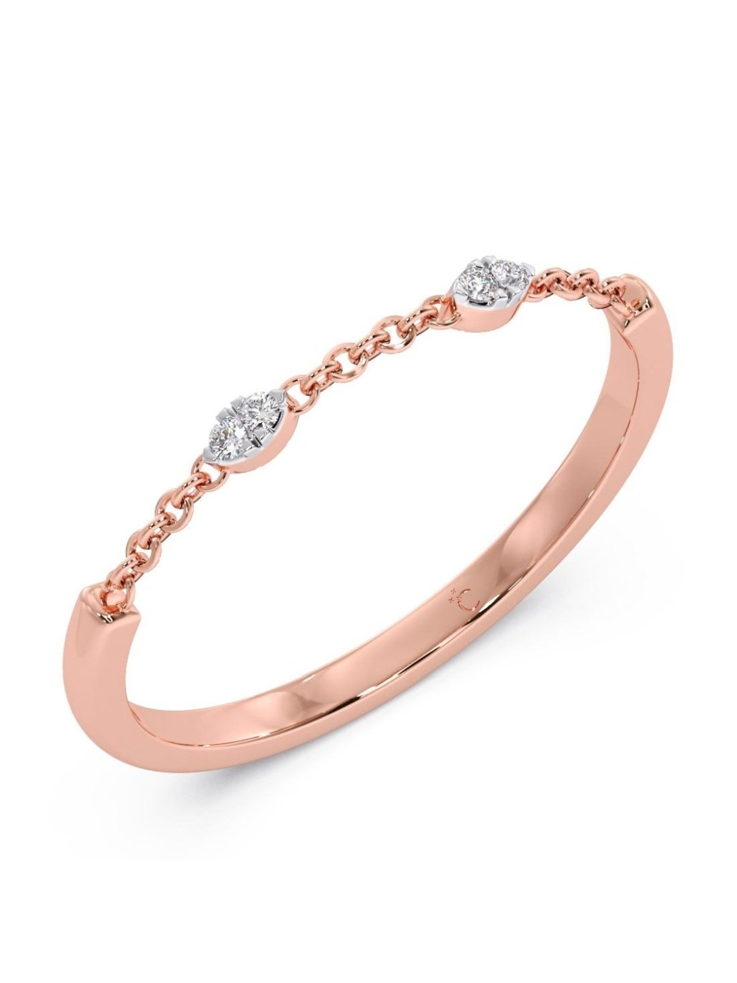 Candere by Kalyan Jewellers 18k Rose Gold & Diamond Ring for Women