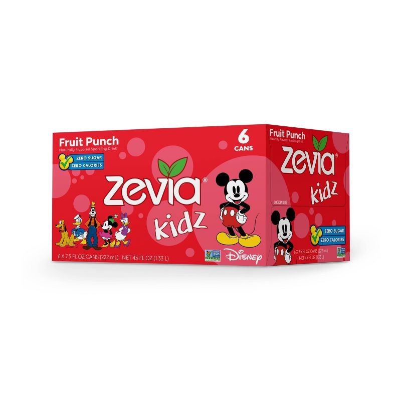 Zevia Kidz Fruit Punch Zero Calorie Soda - 6pk/7.5 fl oz Cans