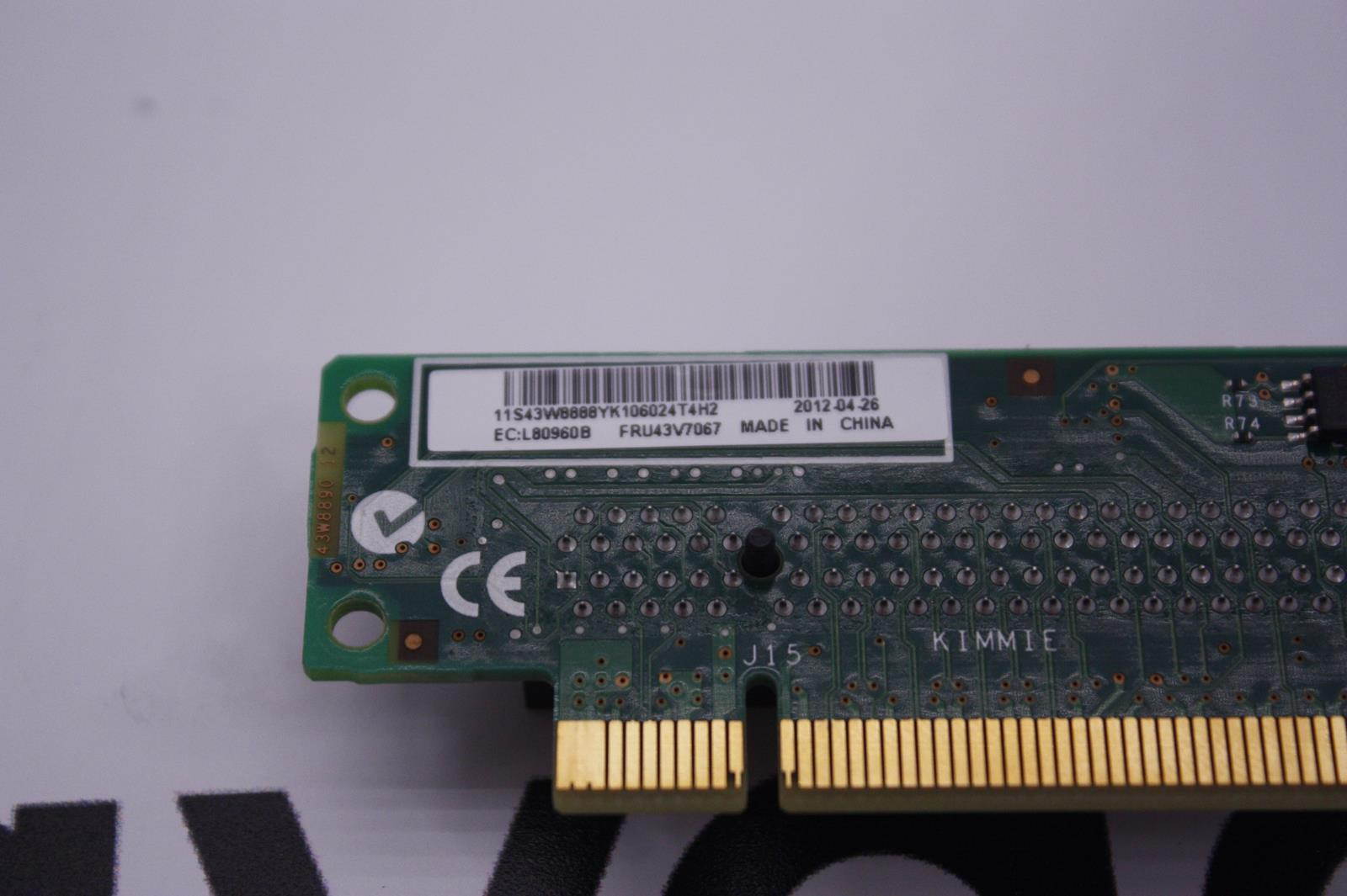 IBM 43V7067 Sas Sata Riser Card For System X3550 M2 X3650 M2