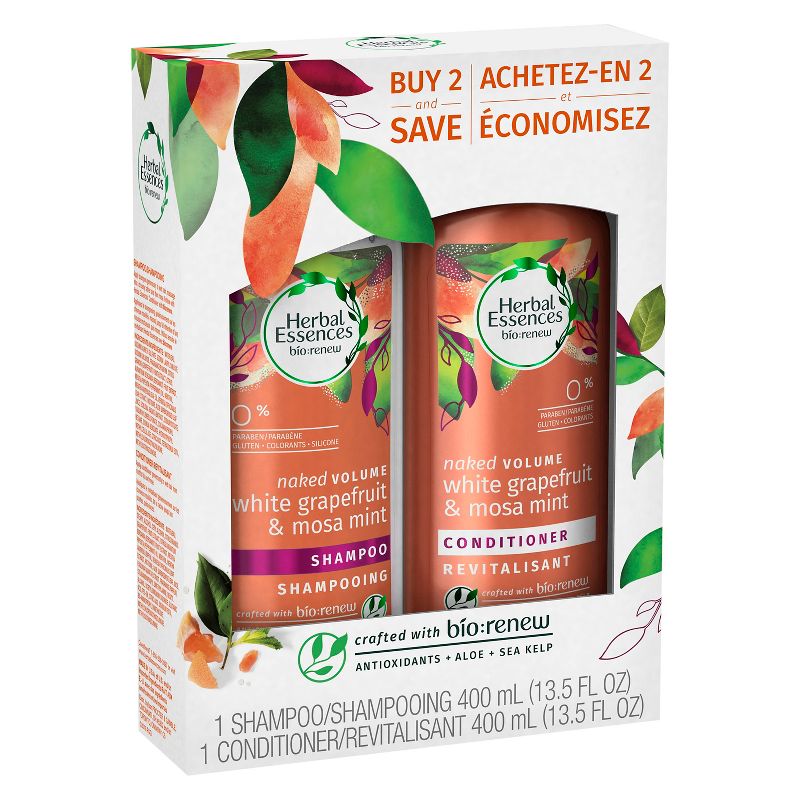 Herbal Essences bio:renew White Grapefruit & Mosa Mint Shampoo and Conditioner Bundle Pack
