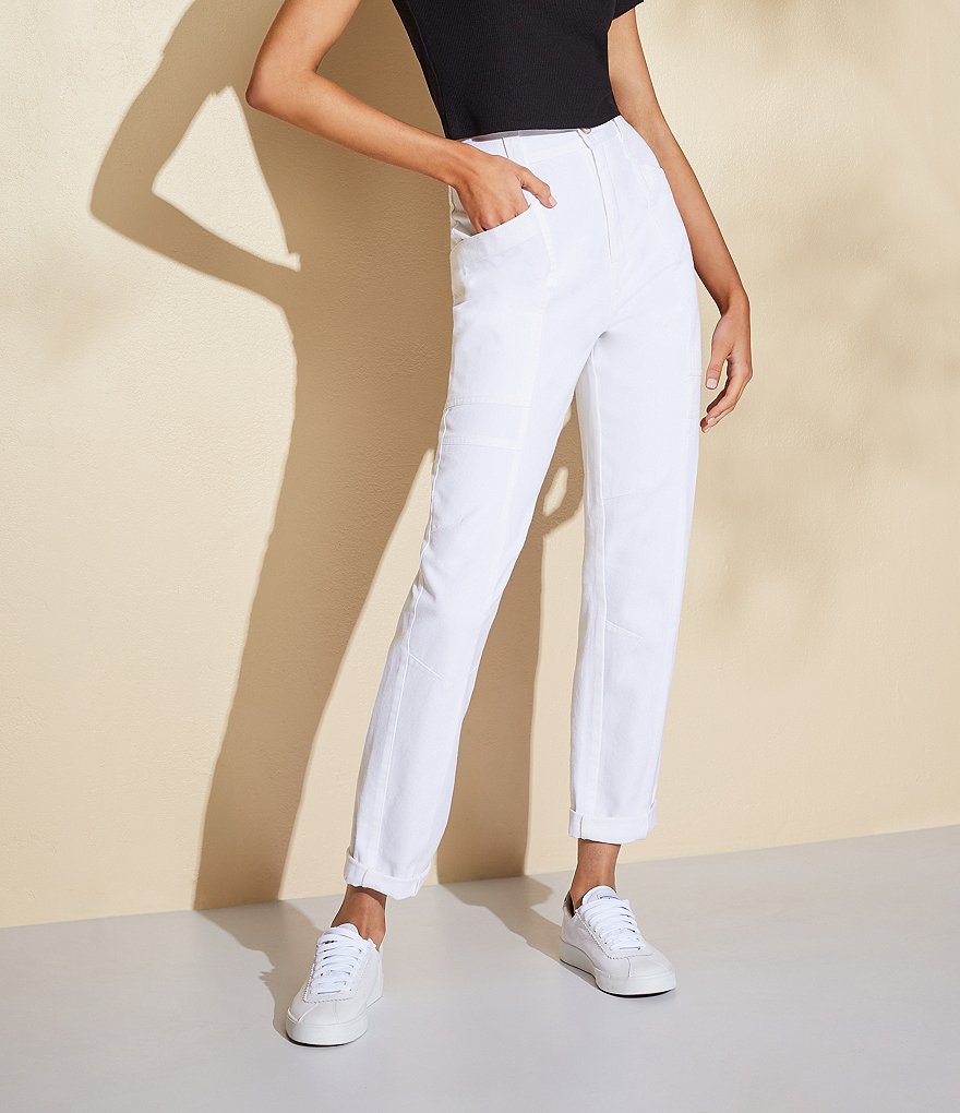 GB Seamed High Waist Twill Pants