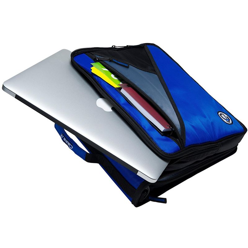 Case-it Universal Laptop Zipper Binder, O-Ring, 2 Inches, Green