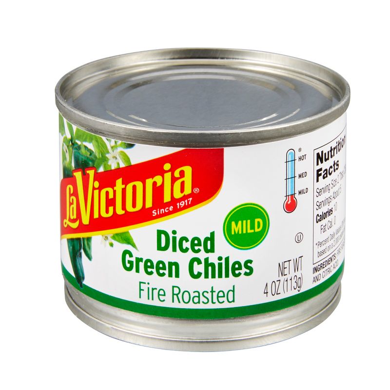 La Victoria Mild Fire Roasted Diced Green Chiles - 4oz