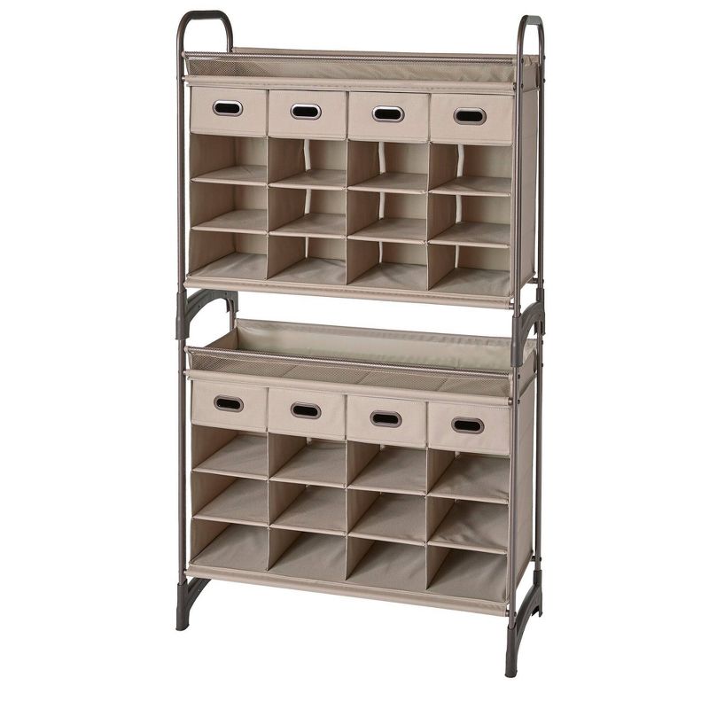 Neatfreak Stackable 16 Cubby With 4 Drawers Tan