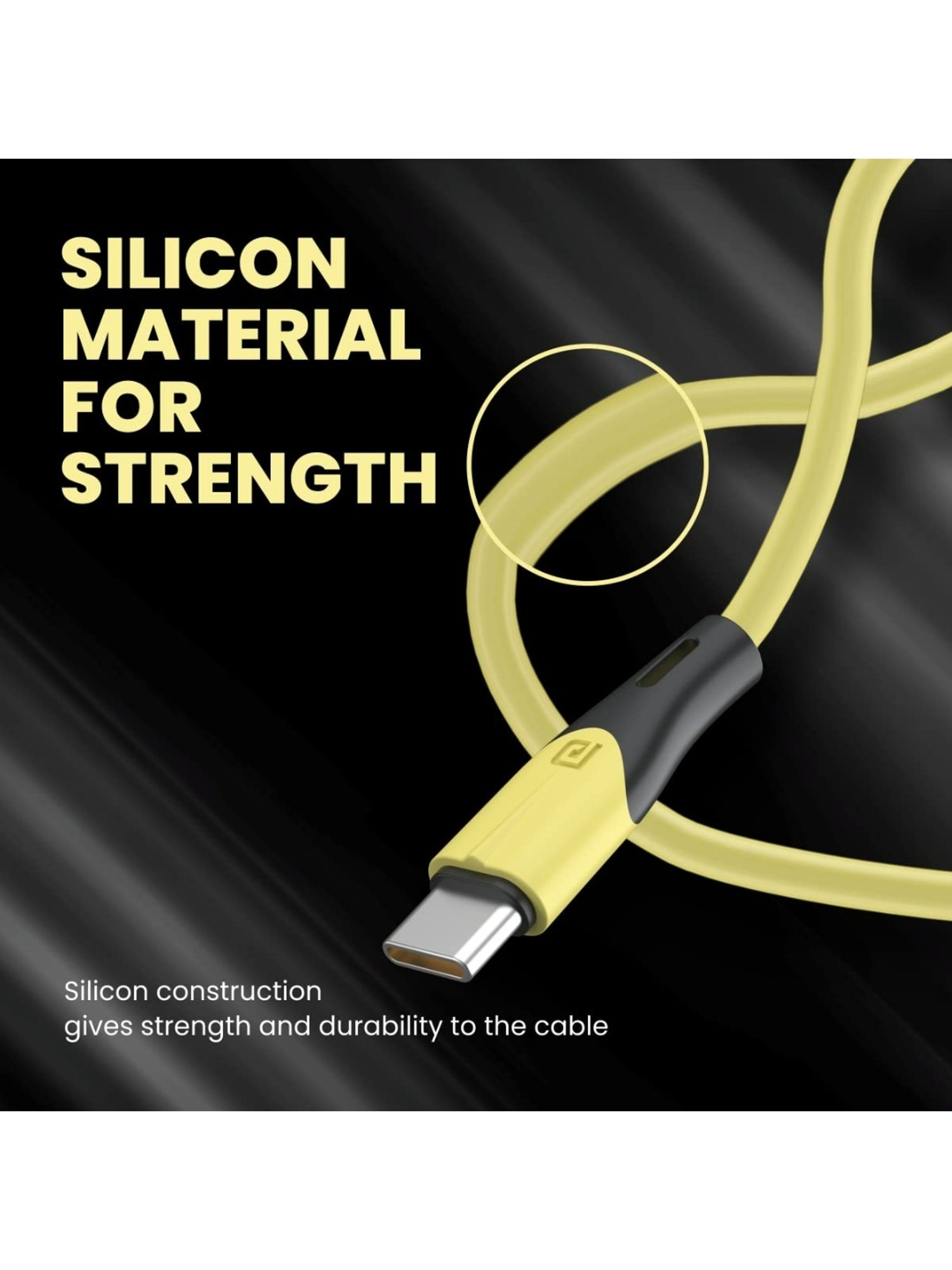 Portronics Konnect Way Type C Charge (Yellow)