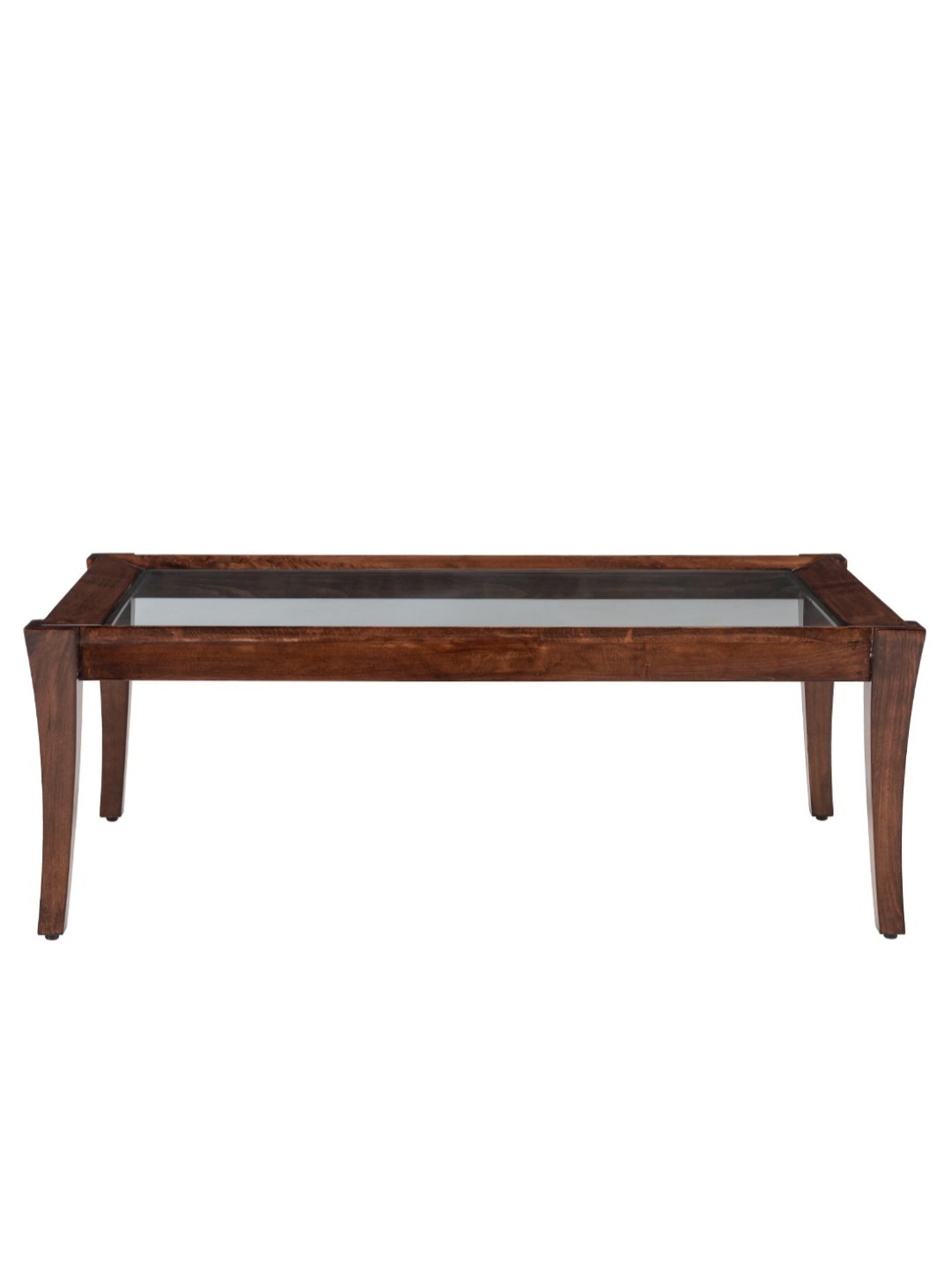 Durian Cameron Walnut Brown Solid Wood Coffee Table in Walnut Finish