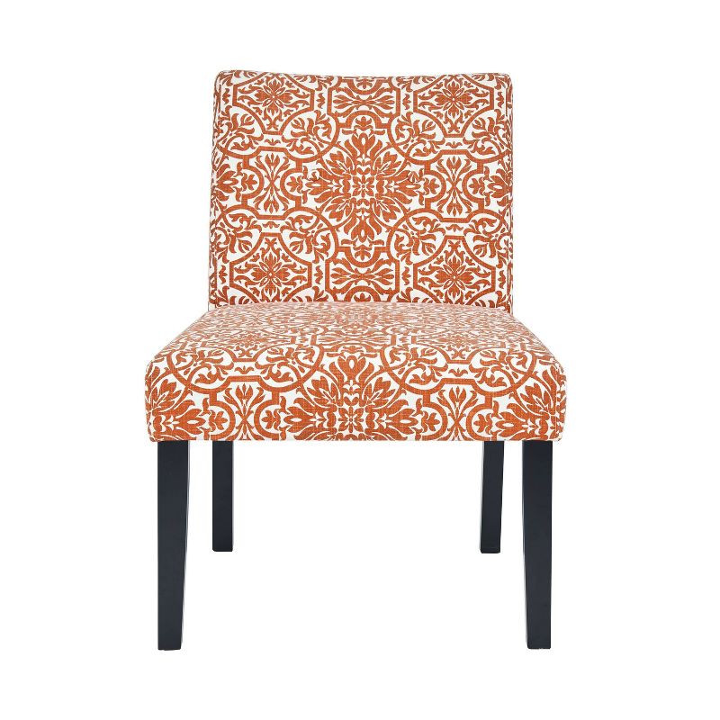 Set of 2 Noah Armless Chair Orange Damask - Handy Living