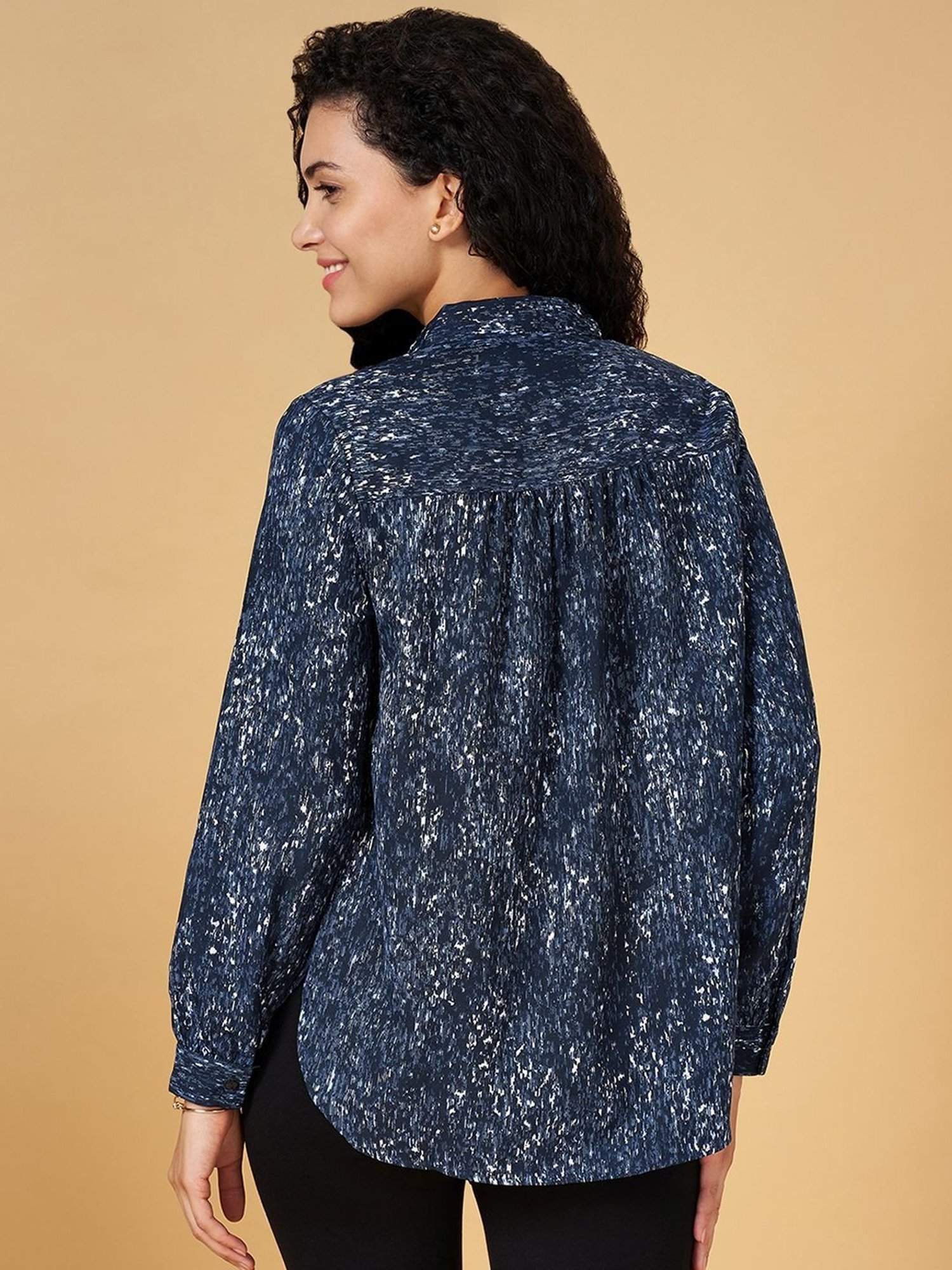 Annabelle by Pantaloons Navy Printed Top