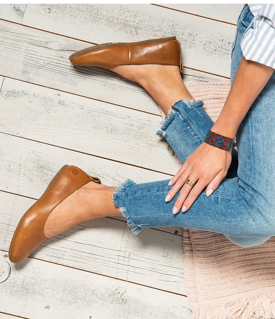 Born Beca Leather Slip-On Flats