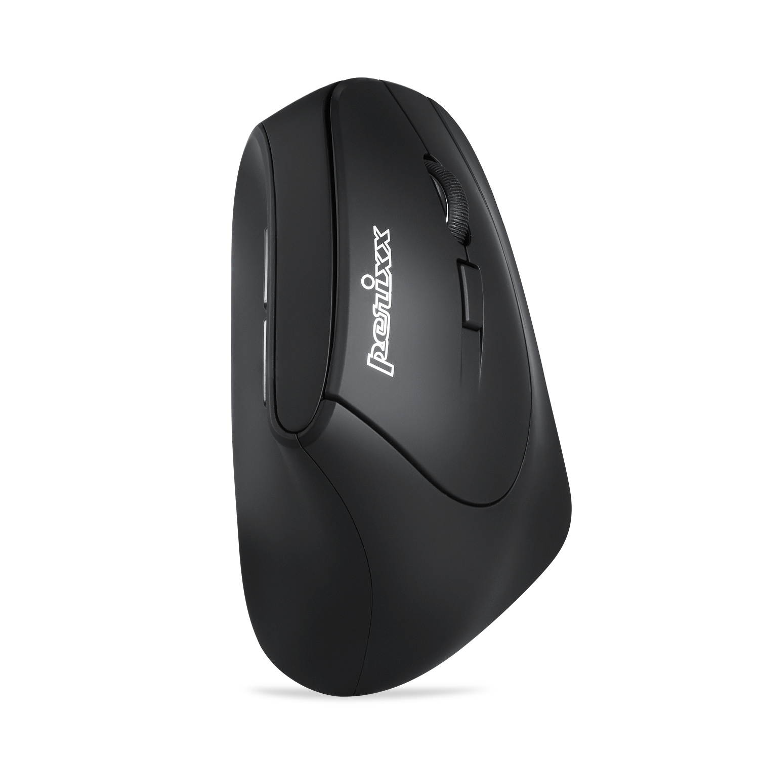 Perixx PERIMICE-804 Ergonomic Bluetooth 3.0 Wireless Vertical Optical Mouse - 6 Buttons, 3 Adjustable (800/1200/1600) DPI - for Windows, Android Tablet and PC - Right Handed - Black -AES 128 bit