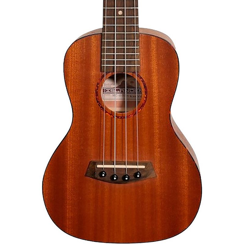 Islander Traditional concert ukulele with Mahogany top, Tortoise Binding Satin Natural