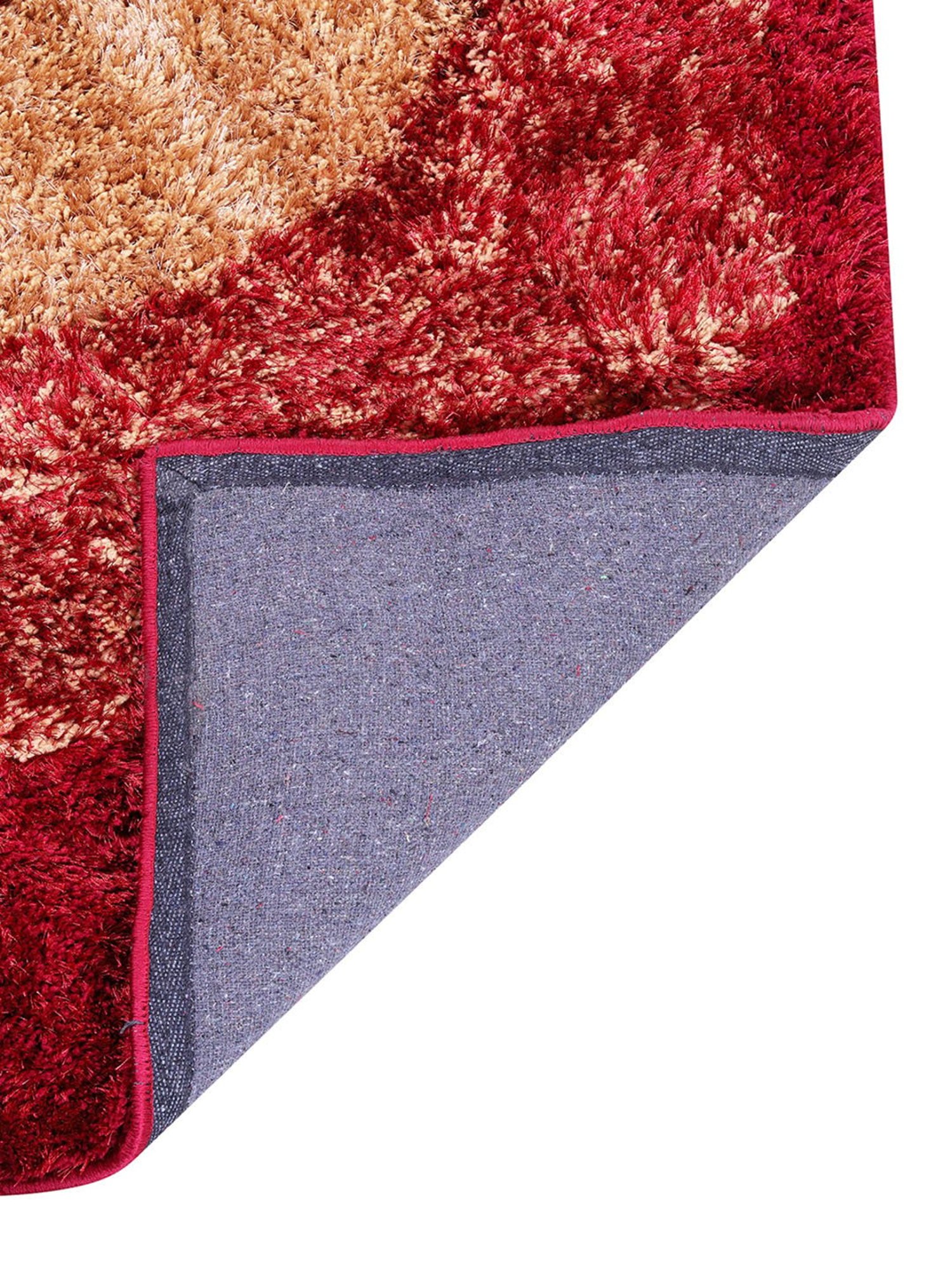 Romee Maroon Polyester Geometric Carpets