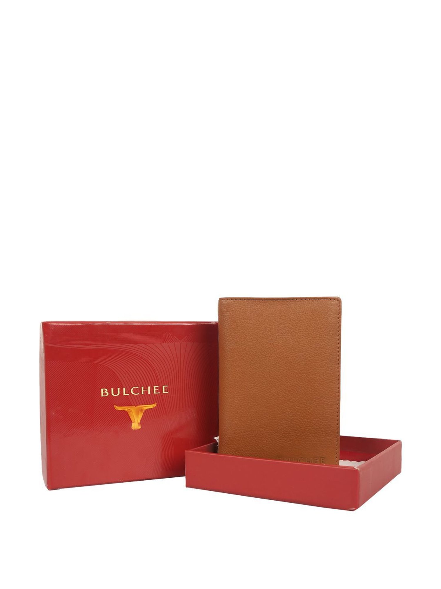 BULCHEE Tan Casual Leather Bi-Fold Wallet for men