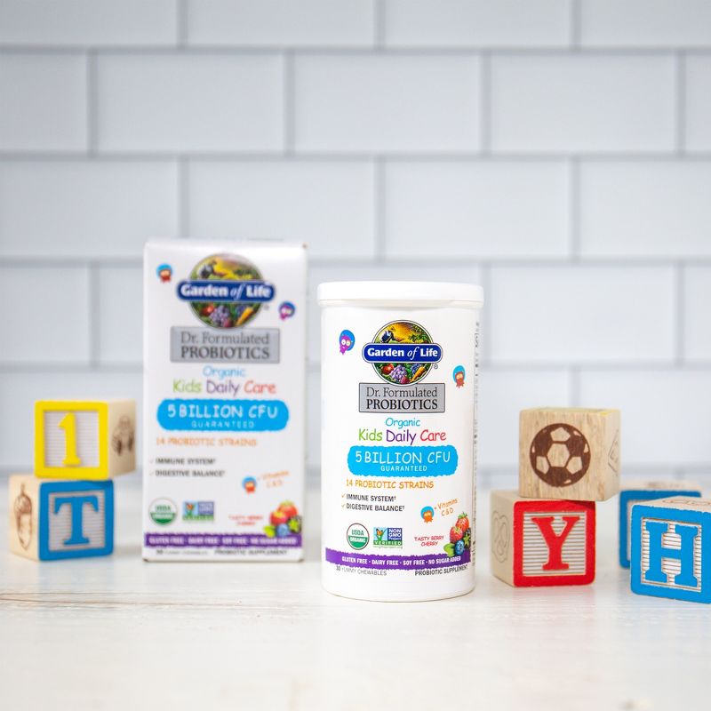 Garden of Life Kid's Probiotics Daily Care Chewables - Berry & Cherry - 30ct
