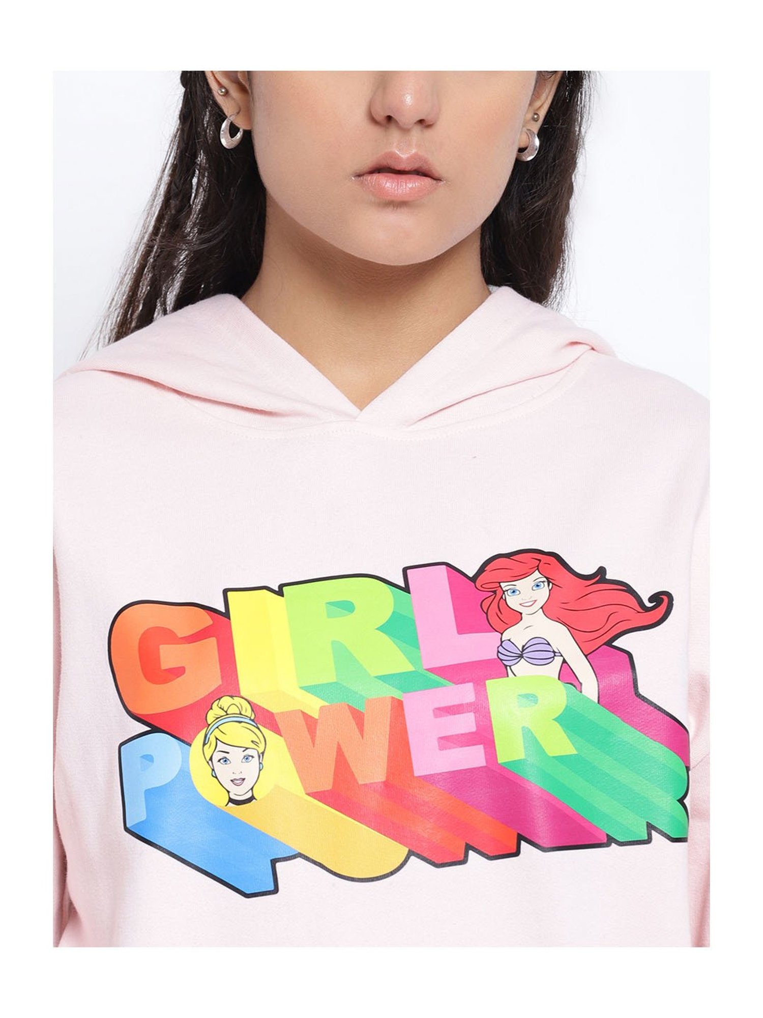 Lil Tomatoes Kids Light Pink Printed Full Sleeves Sweatshirt