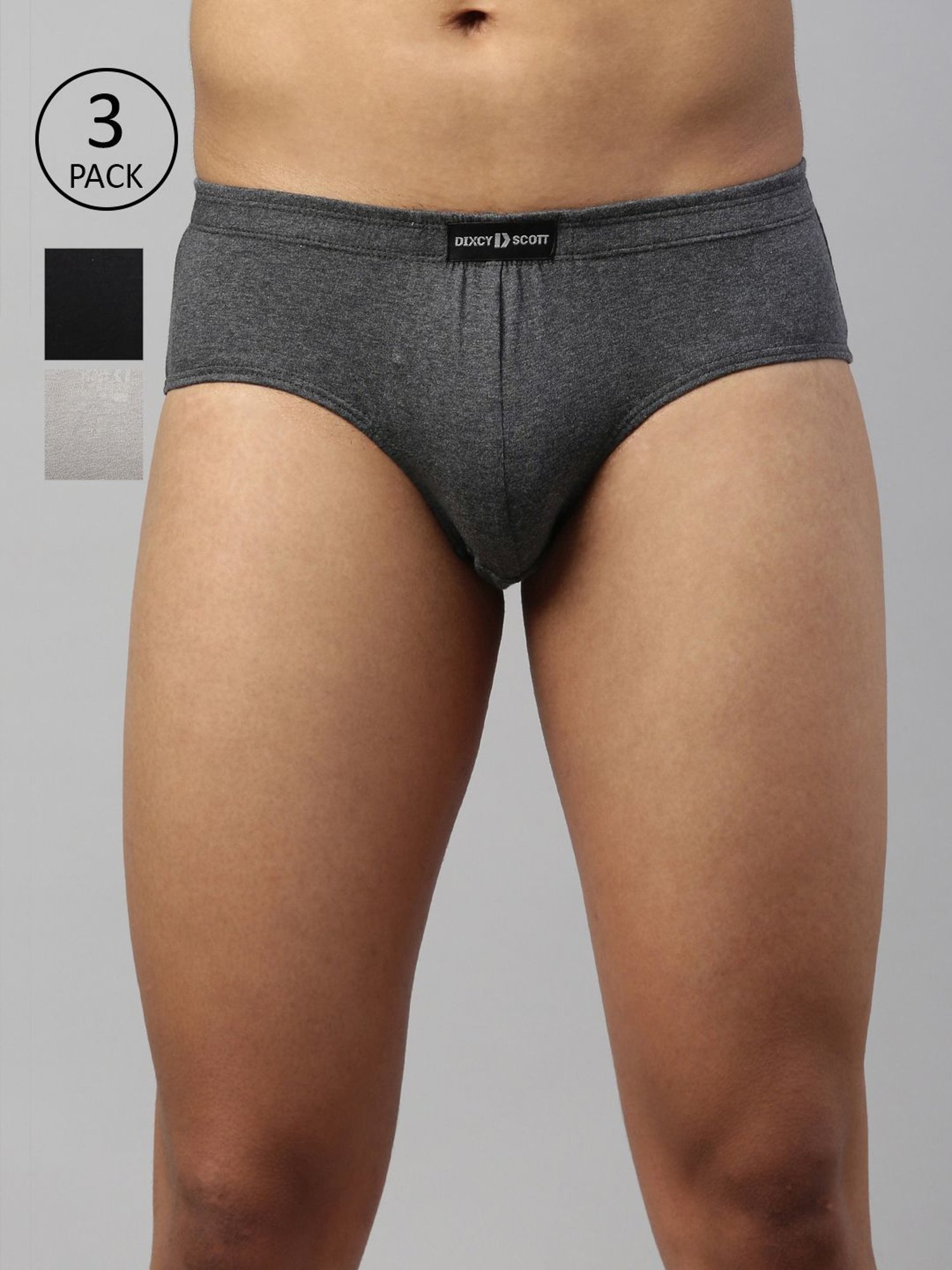 DIXCY SCOTT MAXIMUS Multi Cotton Regular Fit Briefs - Pack Of 3