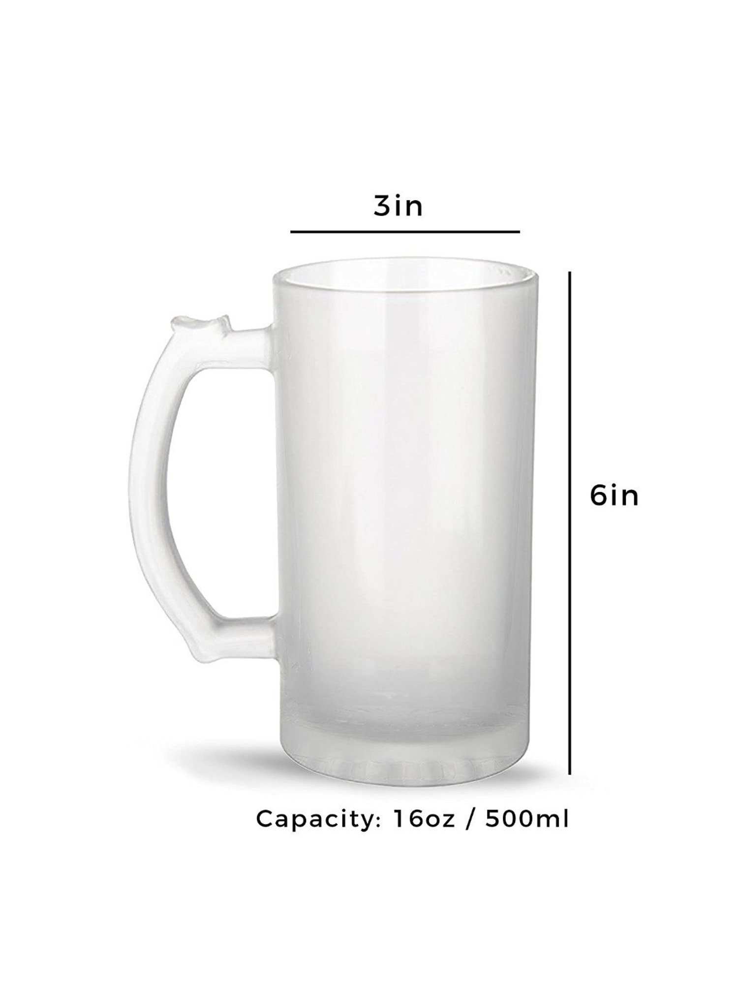 Gathari Don't Drink and Drive White Glass Beer Mug