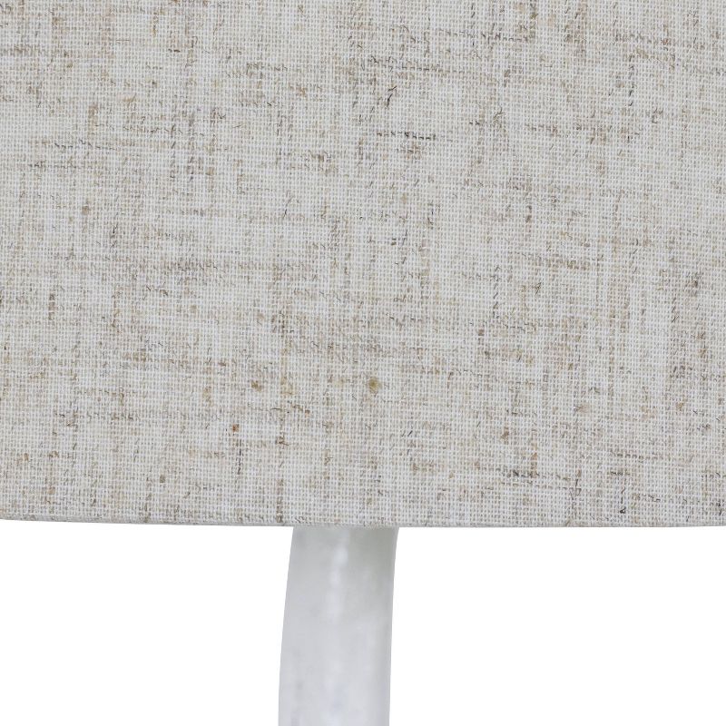 27.5" Textured Resin Owl Table Lamp Satin White - Decor Therapy