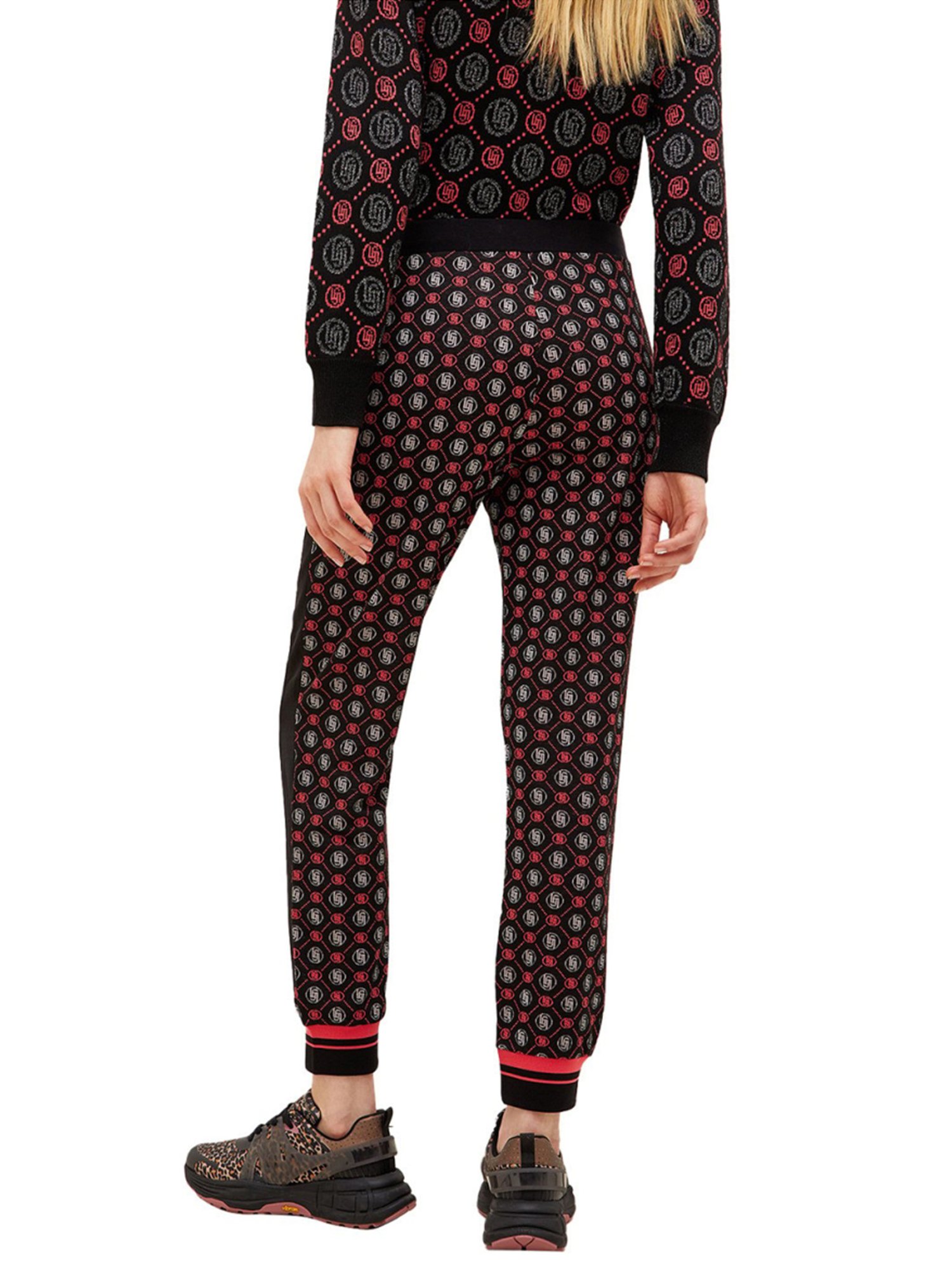 Liu Jo Nero, Barbie & Silver Printed Regular Fit Joggers
