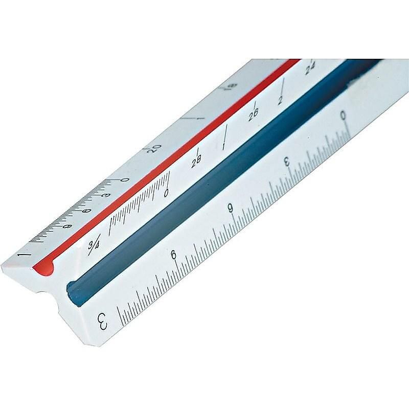 Staedtler Triangular Scale Engineer Plastic Color-Coded 12" WE 9871834BK