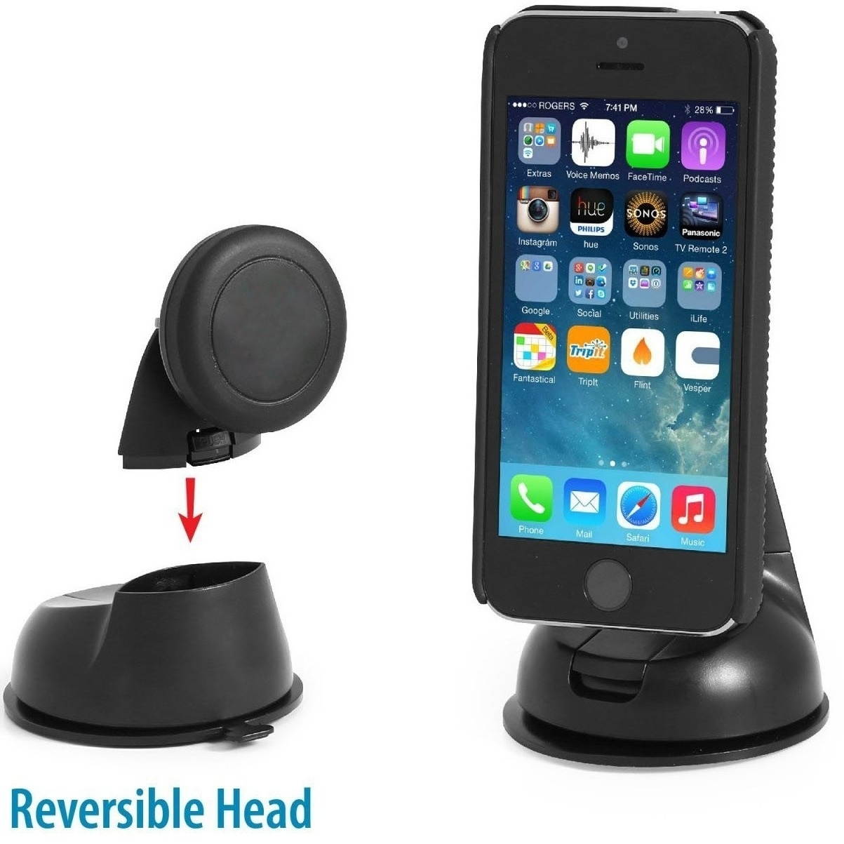 Car Mount, Magnetic Dashboard/Windshield Car Mount Holder for iPhon And Other Smartphone HX-M-X9