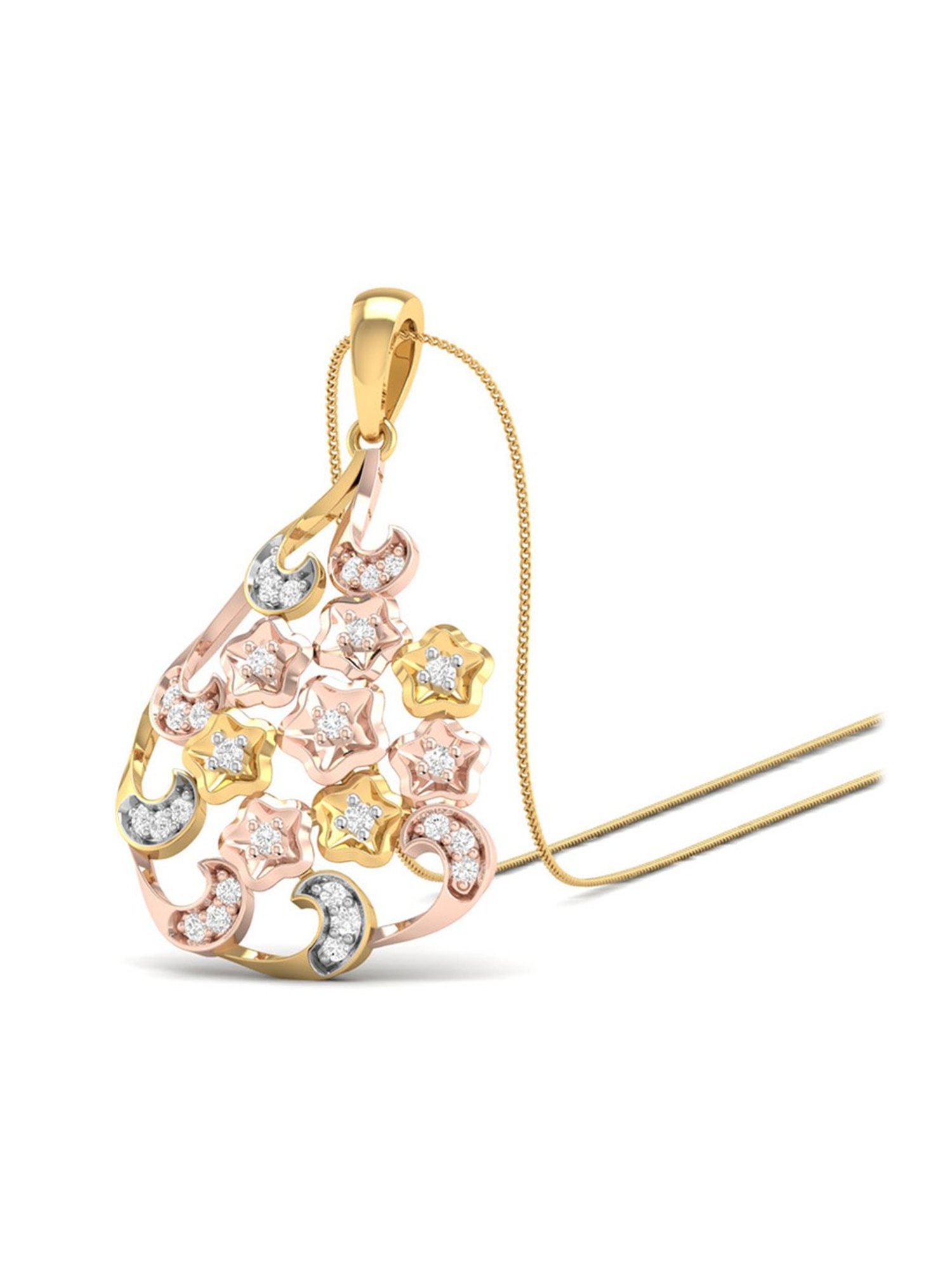 PC Jeweller Delane 18k Gold Pendant without Chain for Women