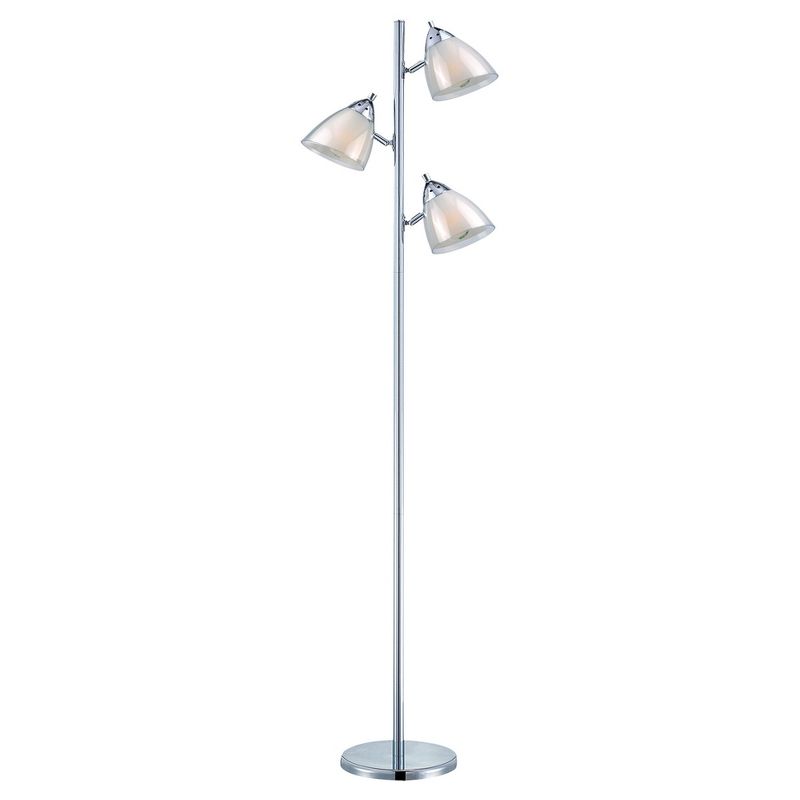 Selika Ii Floor Lamp Chrome/White (Includes CFL Light Bulb) - Lite Source