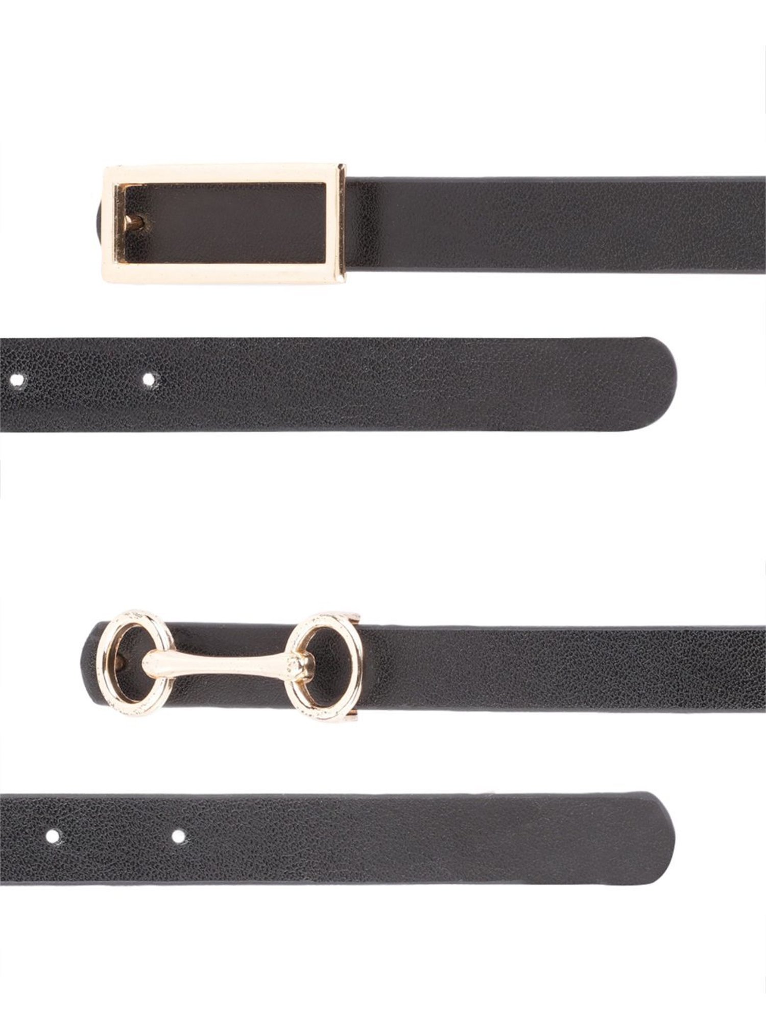 Antony Morato Black Leather Solid Waist Belt