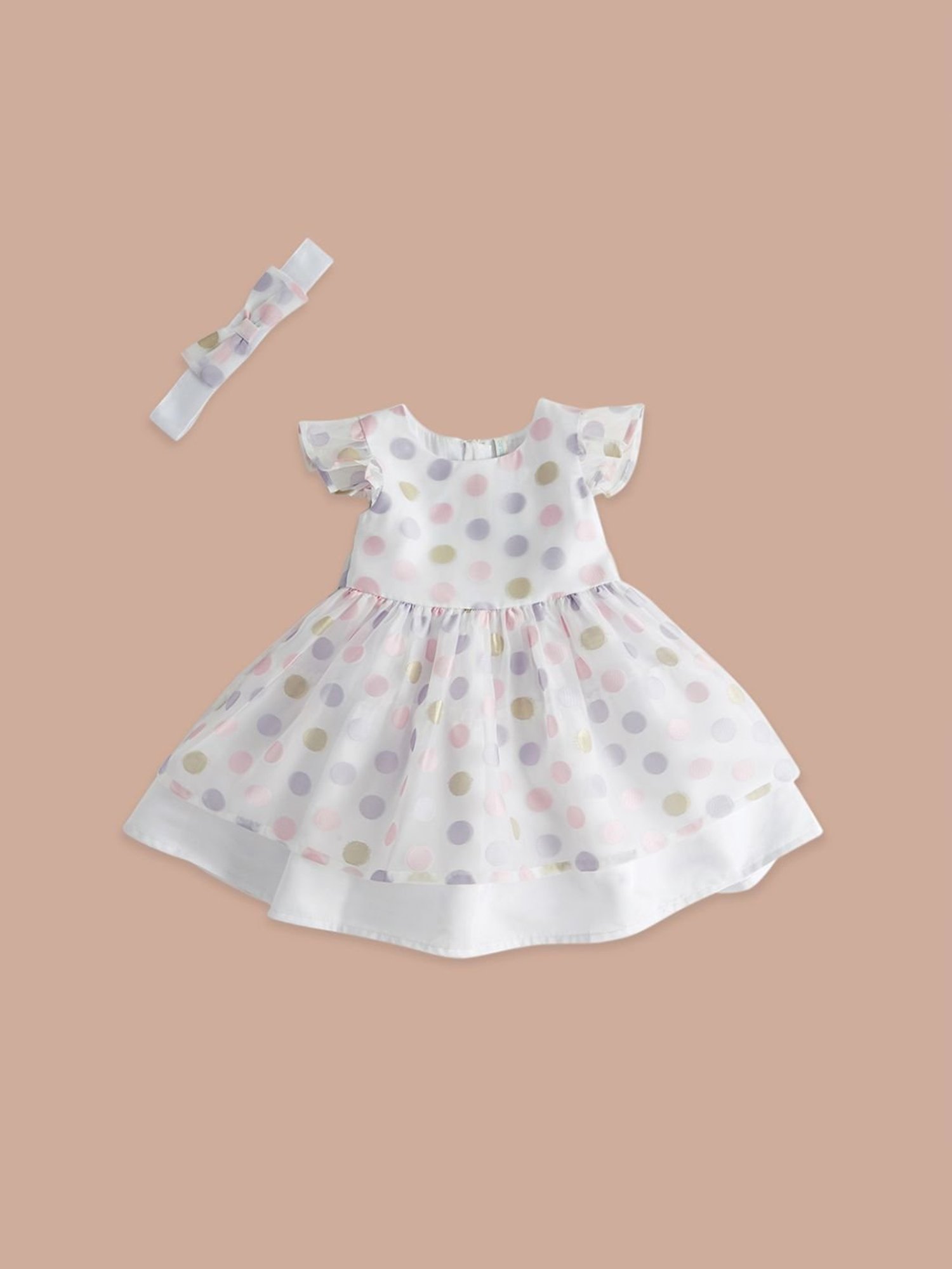 Nauti Nati Kids Blue Embroidered Dress