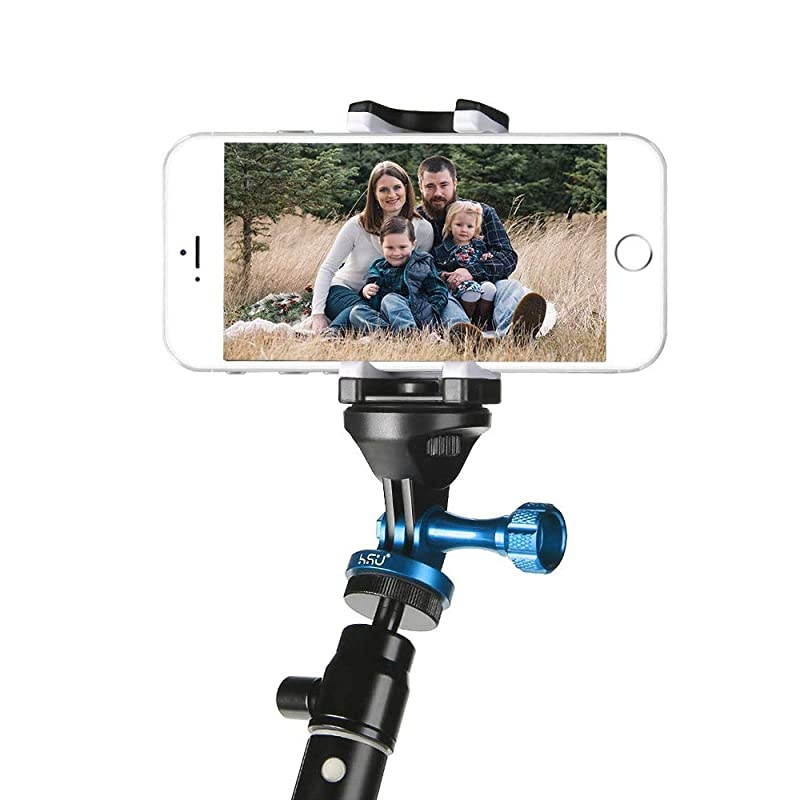 Alloy Metal GoPro TripodMonopod Mount with Thumbscrew for GoPro Session Hero 7 6 5 4 3+ 3 2 1 HD Blue