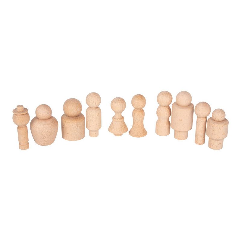 Learning Advantage Natural Wood Figures - 10 Pieces