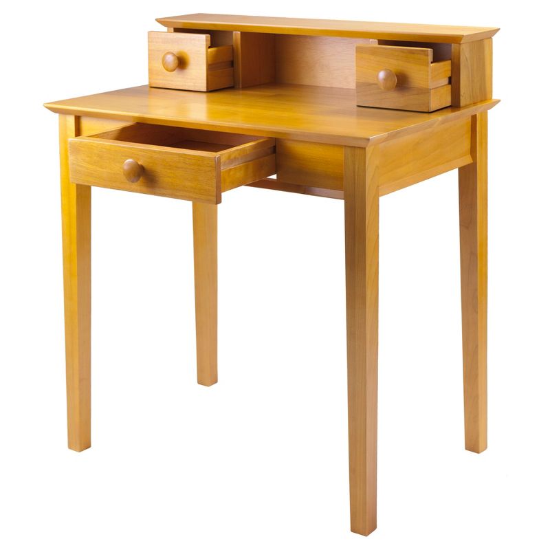 Studio Writing Desk with Hutch Honey Brown - Winsome