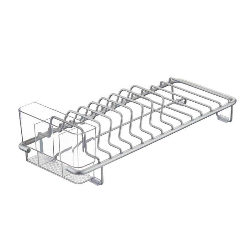 InterDesign Aluminum Compact Dish Drainer Silver