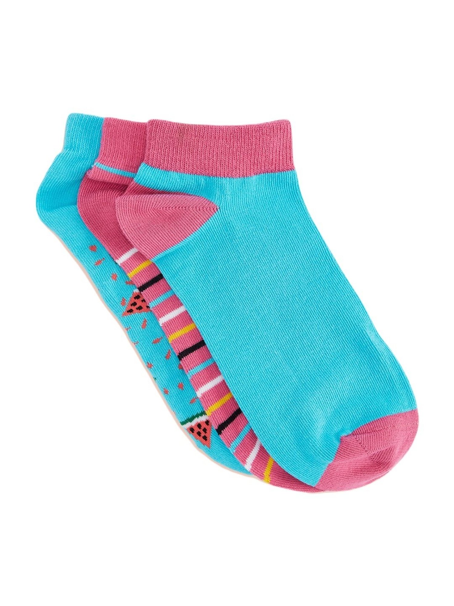 Honey by Pantaloons Multicolor Printed Socks - Pack of 3