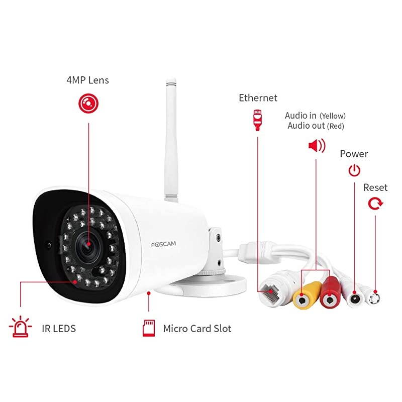 G4 2K4MP IP WiFi Camera for OutdoorIndoor Surveillance Human Detection MotionSound Detection Alerts66ft Night Vision IP66 Weatherproof Supports AlexaUpgradedWhite