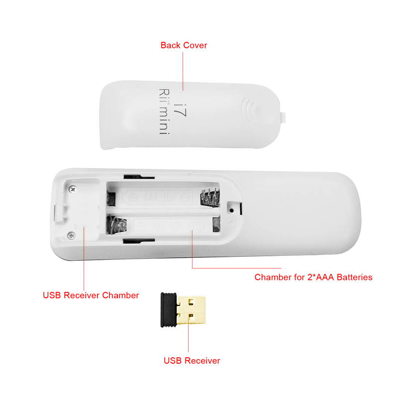 Rii Mini i7 2.4G Mini Wireless Air Mouse Remote Combo for TV BOX PC Laptop Mini PC