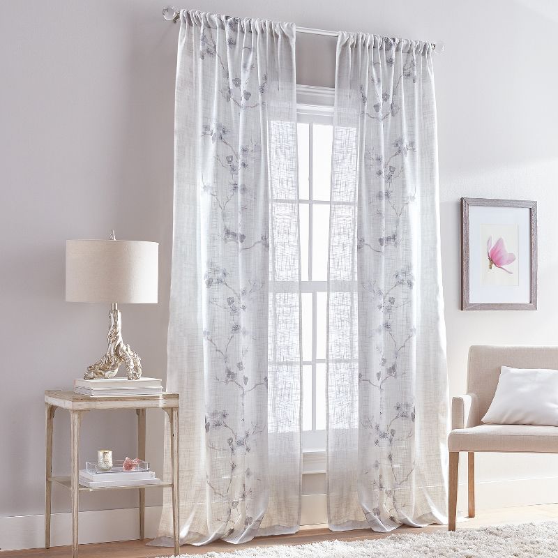 84"x50" Michiko Poletop Curtain Panel Gray CHF Industries